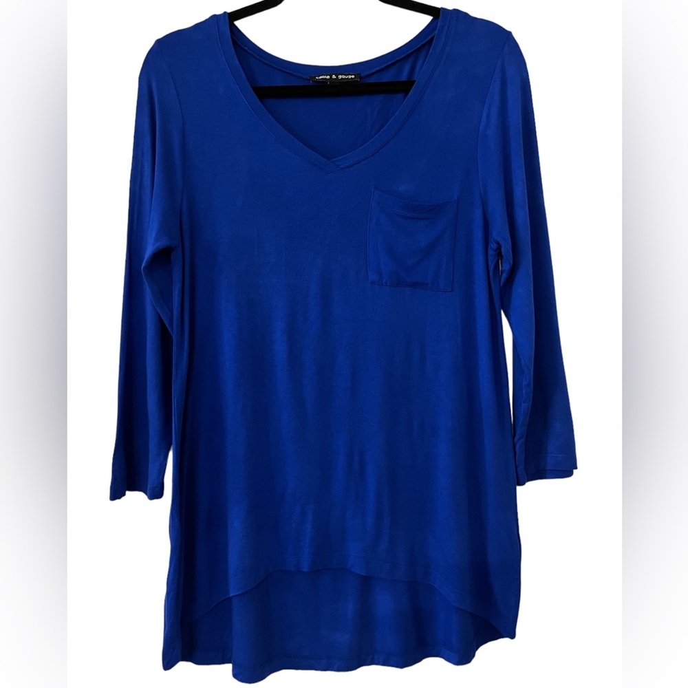 Cable & Gauge Royal Blue 3/4 Sleeve Top